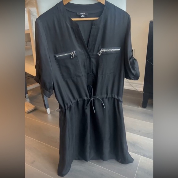 Rudsak Black Hi-Low Shift Dress Short Sleeve Size M - Picture 15 of 15